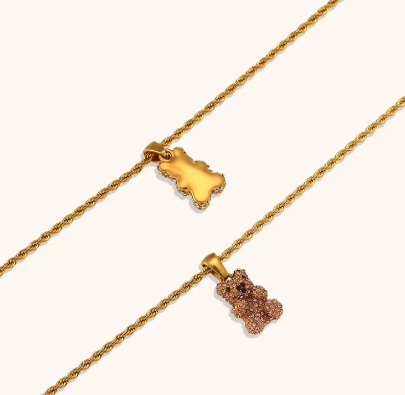 Collar Osito•rosa