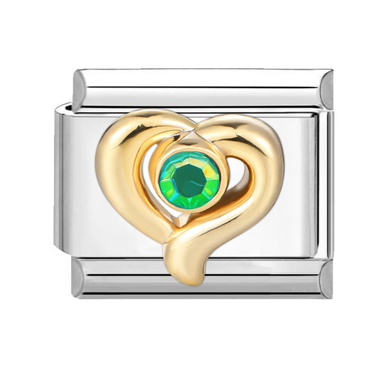 Charm corazón verde