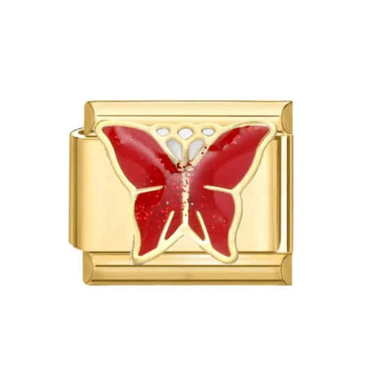 Charm Mariposa roja