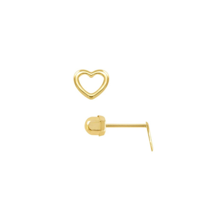 Broquel corazón silueta ORO 10K