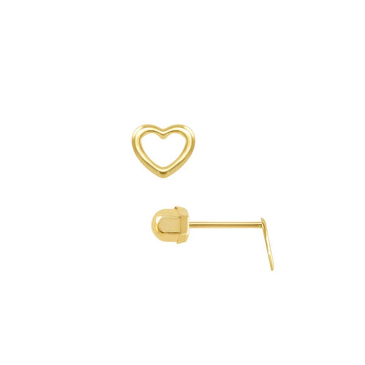 Broquel corazón silueta ORO 10K