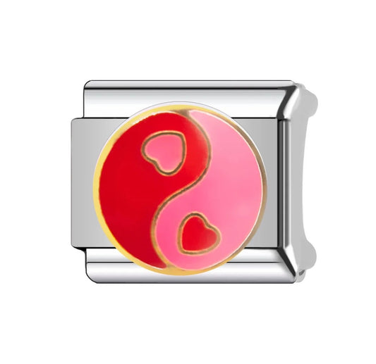 Charm Ying Yang rosa