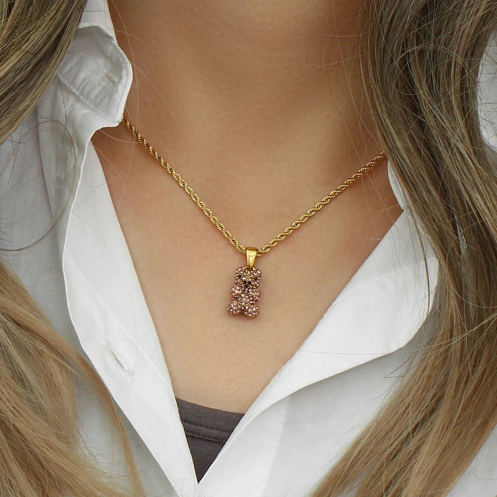 Collar Osito•rosa